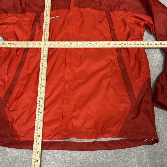 Columbia Jacket Mens Large Red Titanium Omni-Tech Hooded Waterproof Rain Shell - Picture 5 of 6